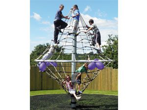 Kids Playin On Climbing Whirl