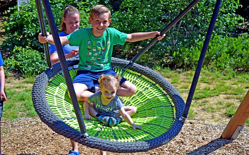 Kids on Swing