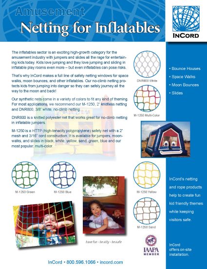 Inflatables & Soft Play - InCord Custom Safety Netting